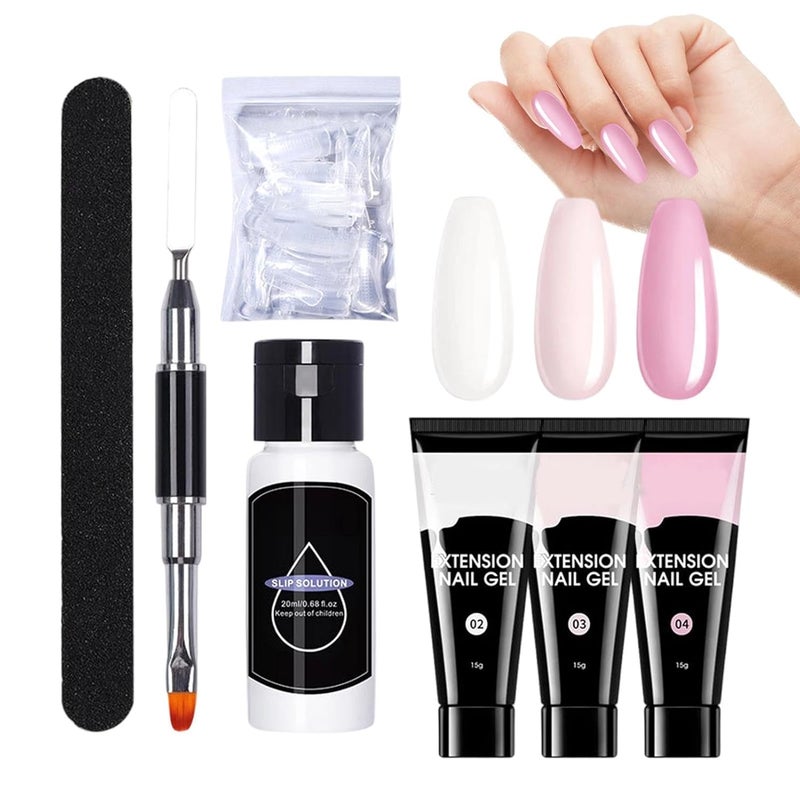 Gel Nail Builder - Building Gel Set for Manicure | Nail Strengthening Kit | for Girls Beginners Women Home Salon Beauty Vacation Party Wedding - Image 1