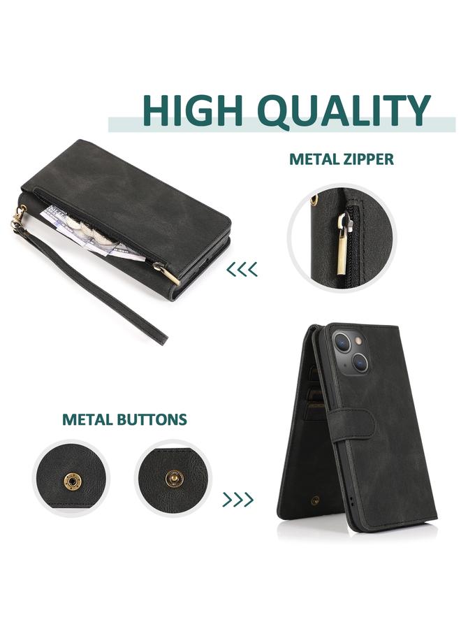 S-TOP Case For iPhone 14 Pro Zipper Wallet Bag Leather Case - Image 5