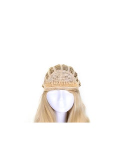 OneDor Onedor 22" Semi Curly Hair Women Ladies 3/4 Half Wig Premium Japanese Synthetic fibers Wigs with Secured Mesh Head Cap (R21T)  - Image 4