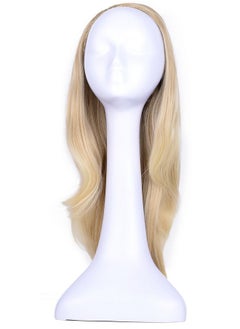 OneDor Onedor 22" Semi Curly Hair Women Ladies 3/4 Half Wig Premium Japanese Synthetic fibers Wigs with Secured Mesh Head Cap (R21T)  - Image 3
