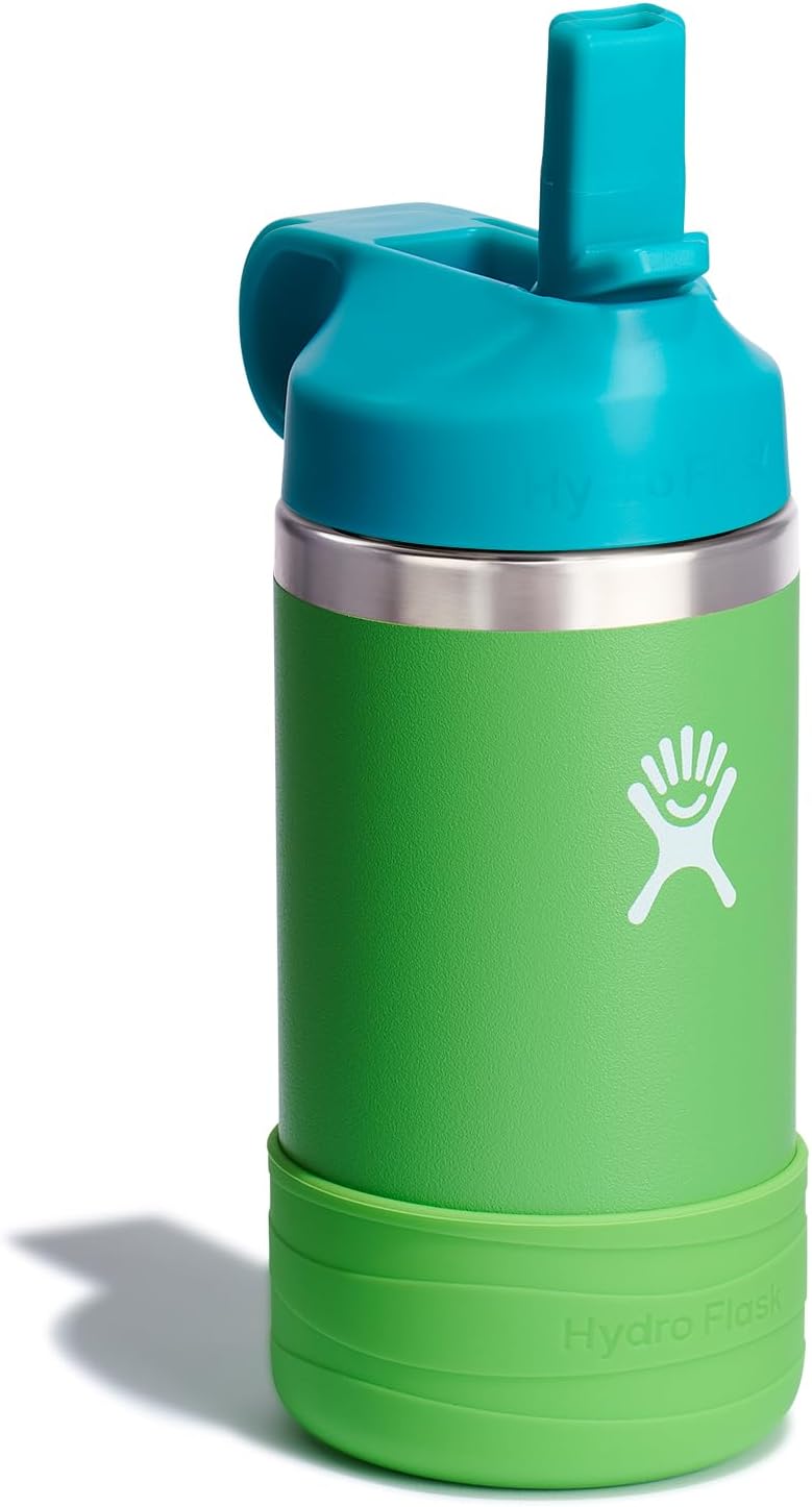 Hydro Flask Grass Wide Mouth Insulated Bottle for Kids, 350ml - Image 2