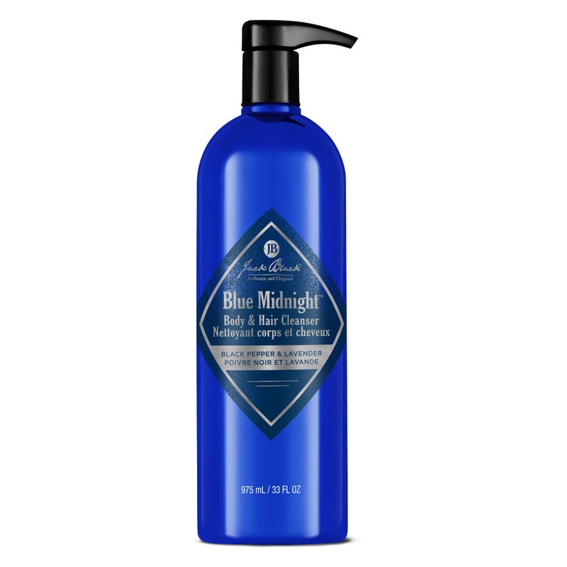Jack Black Jack Black Blue Midnight Body  Hair Cleanser 33 Fl Oz  Black Pepper  Lavender  Mens Body Wash Mens Shampoo Skin Care Hair Care DualPurpose Body Wash Men SulfateFree