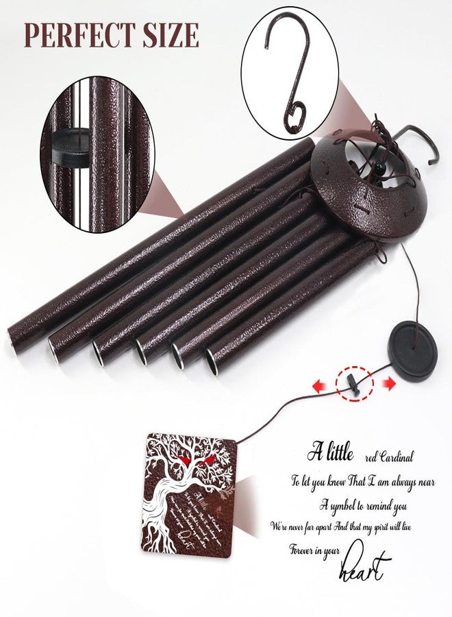 Howarmer Memorial Wind Chime with Cardinal Bird and Tree - Sympathy Gift for Loss of Loved One - Bereavement Wind Chime with Saying “A Little Red Cardinal Bird to Let You Know” for Garden or Outdoor Decor - Image 2