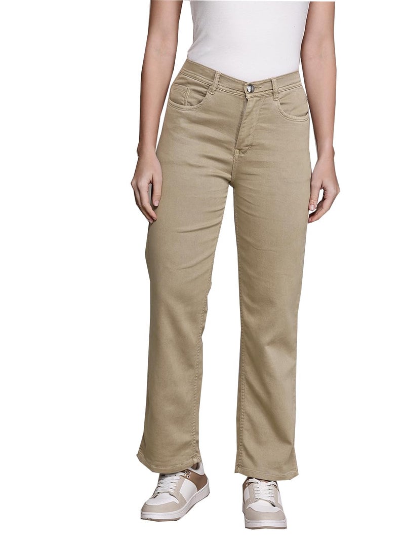 Nifty Women's Denim Straight Fit Boyfriend Jeans (1439_KHKEE_34_Khakee_34) - Image 1
