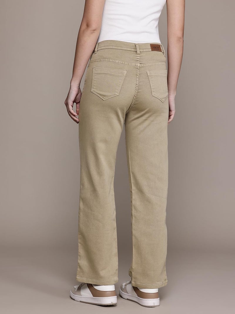 Nifty Women's Denim Straight Fit Boyfriend Jeans (1439_KHKEE_34_Khakee_34) - Image 5