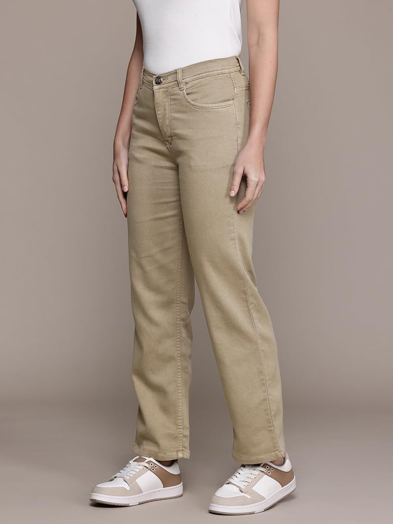 Nifty Women's Denim Straight Fit Boyfriend Jeans (1439_KHKEE_34_Khakee_34) - Image 4