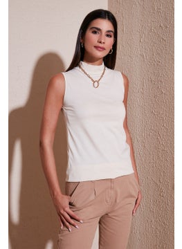 Lela Lela Cotton Sleeveless High Collar T-Shirt Women's T-Shirt 5865710  - Image 1