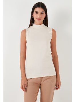 Lela Lela Cotton Sleeveless High Collar T-Shirt Women's T-Shirt 5865710  - Image 4