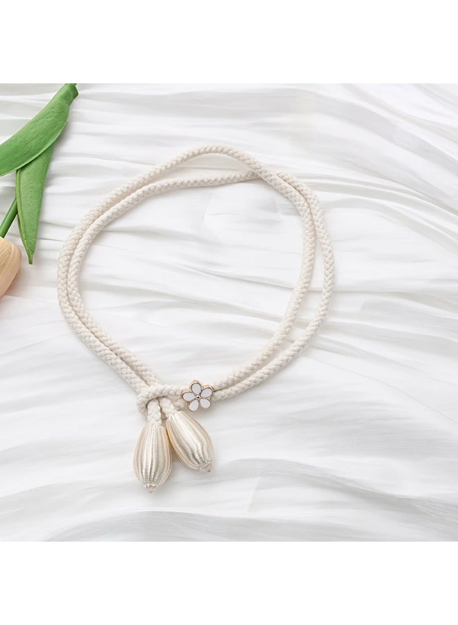 Goolsky Two Contemporary Adjustable Curtain Cords, Stylish Rope Fasteners for Compact Storage, Elegant Curtain Supports for Home Decor. - Image 3