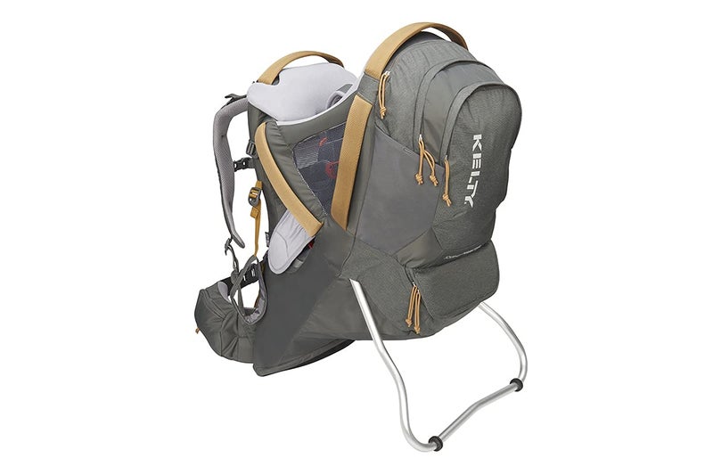 Kelty Journey PerfectFIT ELITE Child Carrier for Infants and Toddlers Zippered Pockets Galore 26L Waistbelt Aluminum Frame Integrated Sunshade