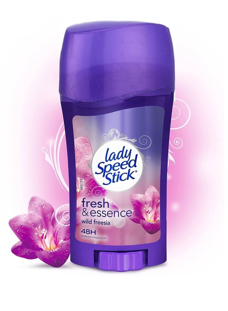 ليدي سبيد ستيك مزيل عرق مضاد للعرق غير مرئي برائحة زهرة الفريزيا البرية يدوم 48 ساعة - 65 جم - Image 1