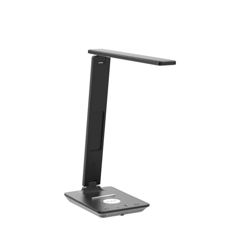 poukaran LED Desk Lamp with Wireless Charger, USB Charging Port, Table Lamp with Clock, Alarm, Date, Temperature, Desk Lamps for Home Office,Black - Image 4