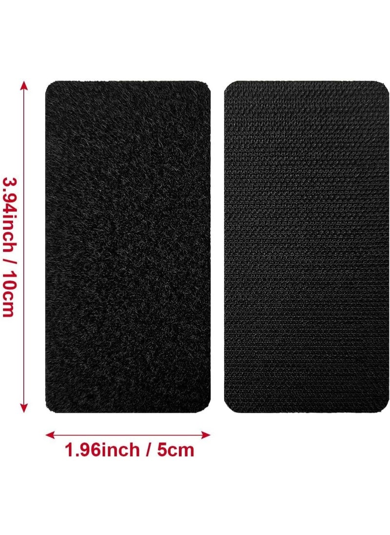 VIUAUAX hook and loop Tape Strips with Adhesive, 5x10 cm Heavy Duty Nylon Velcro for Sewing, Crafting, DIY, Interlocking Tape, 15 Pcs.Nylon Velcro, Self-adhesive with hair surface magic buckle  - Image 5