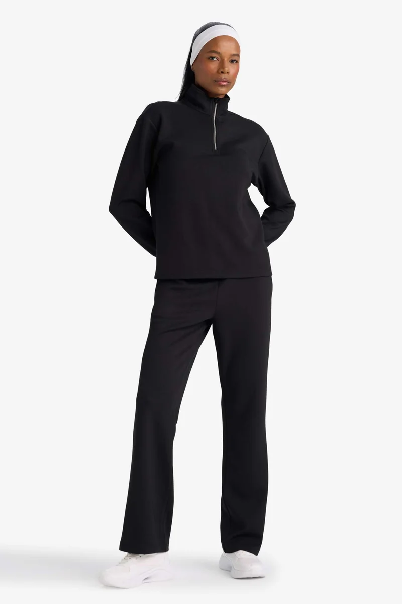 ديفاكتو Oversize Half Zip Modal Sports Sweatshirt