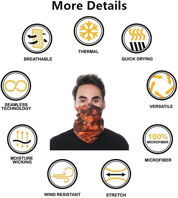 MIKONIKO Headband Neck Gaiter Head Wrap Headwear Face Mask Magic Scarf Bandana for Men and Women_9 Pieces - Image 2
