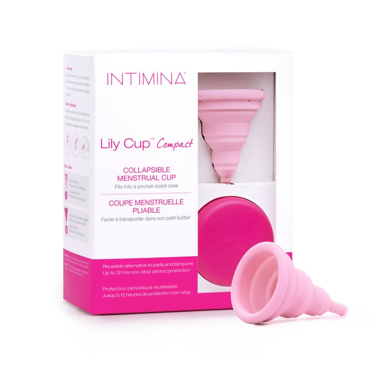 Intimina Lily Cup Compact - Small Menstrual Cup with Flat-fold Compact Design, Disposable Menstrual Cups, Period Cup Reusable (Size A) - Image 1