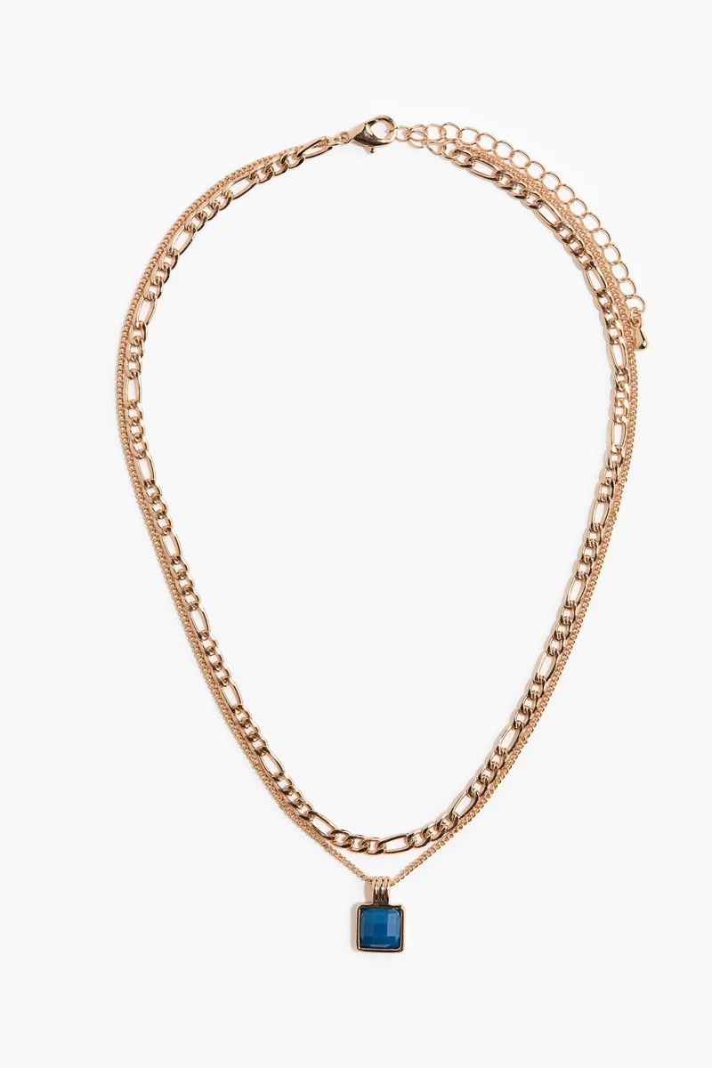 Two-strand pendant necklace