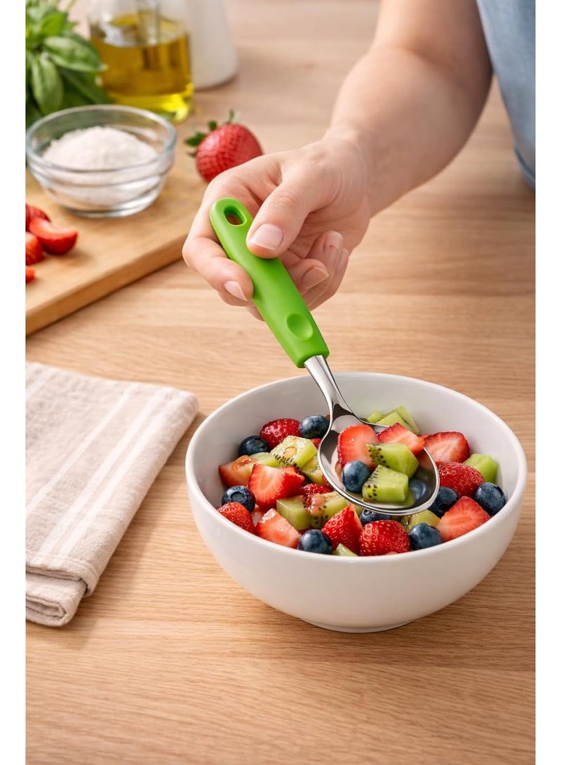 ديسينت ديسنت ستينلس ستيل تي سبون سِت أوف 6 | ميرر فينيش | إيرغونومِك هاندل | دزرت آند كوفي سبون سِت فور هوم، كيتشن، ريستورانت، ديش واشر سيف - Image 5