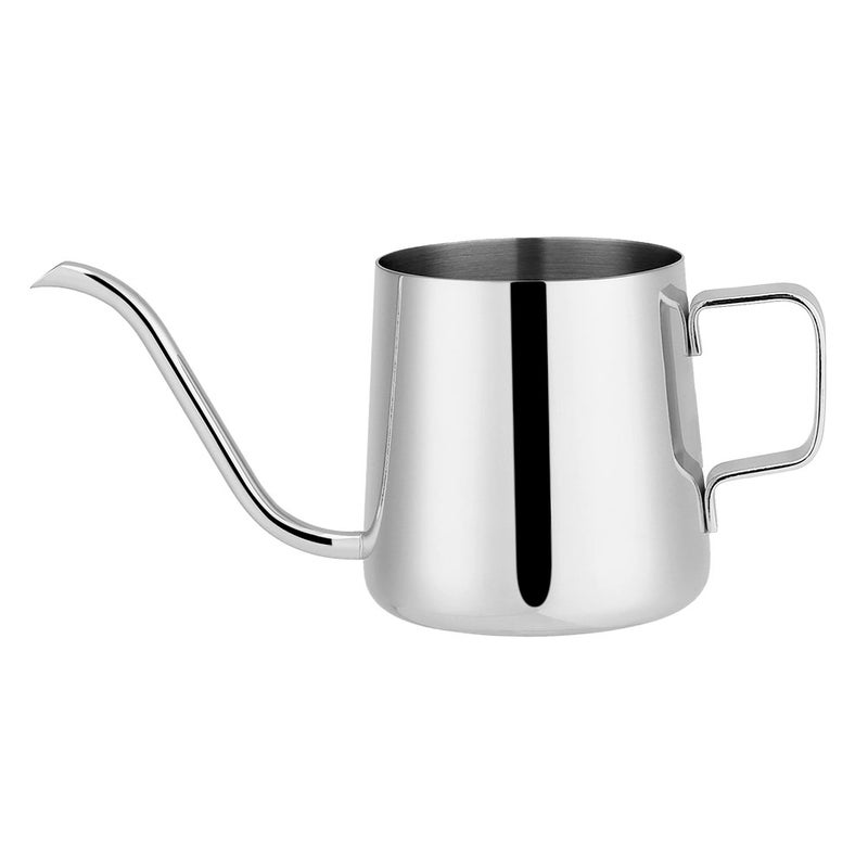 Stainless Steel Drip Coffee Pot Long Gooseneck Spout Kettle Cup Tea Tool (Silver 250mL) - Image 1