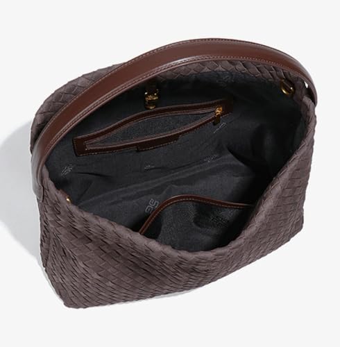 Niction Slouchy Suede Woven Hobo Bags Women Trendy Suede Purse Crossbody Crescent Shoulder Satchel Bag Top Handle Tote Handbag - Image 4
