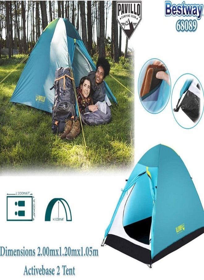 Bestway خيمة Bestway Pavillo-Active Base لشخصين 2.00 متر × 1.20 متر × 1.05 متر (طبقتان من البوليستر 190T قابلان للتنفس) 26-68089  - Image 2