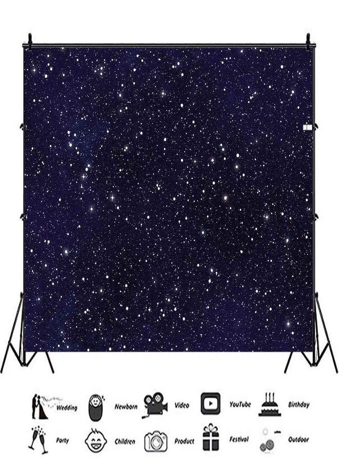 XLL Early 2000s Theme Backdrops Night Sky Star Universe Space Starry Photo Background Galaxy Stars Children Boy or Girl Birthday Party Photography Backdrops Cake Table Banner 7x5ft - Image 3