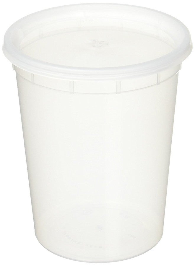 YW 32oz plastic soup/Food container with lids (50 Pack) - Image 1