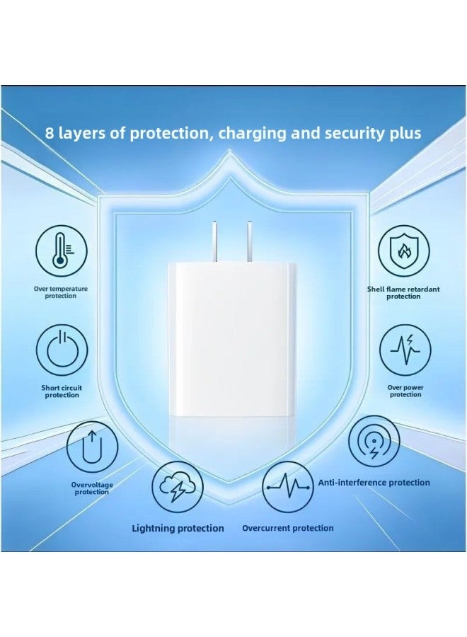 Official PD30W Fast Charging Is Suitable For Flash Charging Of Apple IPhone14/13/12/11Pro/XS Mobile Phone Data Cable-Color:Pd20w Fast Charging 69% In 30 Minutes_set Of Fast Charging Head + 2.0m With 2 Wires - Image 5