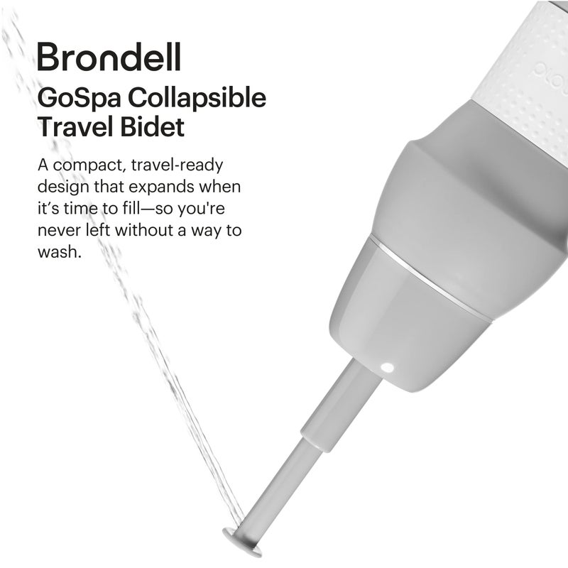Brondell Bidet GoSpa Collapsible Travel Bidet, Compact and Discreet, with Travel Bag, 500ml, in Gray - Image 2