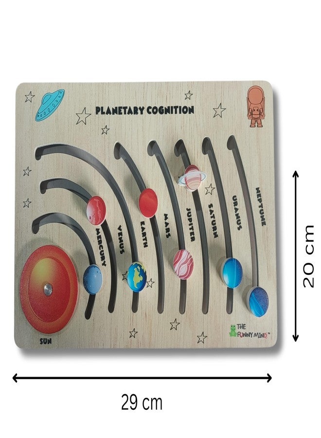 The Funny Mind Planetary Cognition (Solar System) for Kids and Toddlers | Activities Wall Panel for Preschool Daycare, Creche, and Play School | Montessori Educational Toy for Babies - Image 3