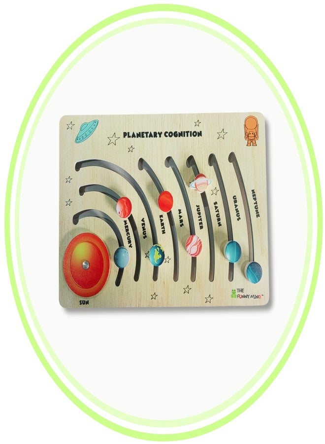 The Funny Mind Planetary Cognition (Solar System) for Kids and Toddlers | Activities Wall Panel for Preschool Daycare, Creche, and Play School | Montessori Educational Toy for Babies - Image 1
