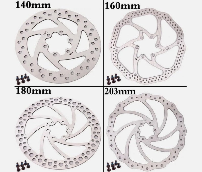 BUCKLOS 140mm 160mm 180mm 203mm Bike Disc Brake Rotor with 6 Bolts, MTB Bicycle Brakes Stainless Steel Rotors, Fit for Mountain Bike Road Bikes Ebike BMX - Image 5