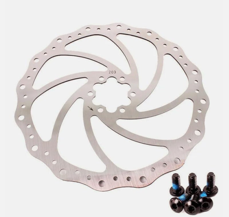 BUCKLOS 140mm 160mm 180mm 203mm Bike Disc Brake Rotor with 6 Bolts, MTB Bicycle Brakes Stainless Steel Rotors, Fit for Mountain Bike Road Bikes Ebike BMX - Image 2