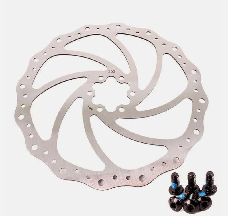 BUCKLOS 140mm 160mm 180mm 203mm Bike Disc Brake Rotor with 6 Bolts, MTB Bicycle Brakes Stainless Steel Rotors, Fit for Mountain Bike Road Bikes Ebike BMX - Image 1