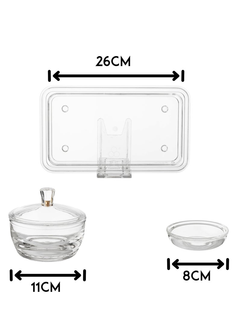 Dania Dates set with pits plate and clear acrylic serving plate  - Image 3