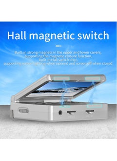 ANBERNIC  RG35XXSP Handheld Game Console RG35XX SP Clamshell Retro Game Console with 64G TF Card Preloaded Games 5532 Portable Gaming Console with 3.5 inch Screen 3300mAh Battery 5G WiFi Bluetooth HD Silver  - Image 2