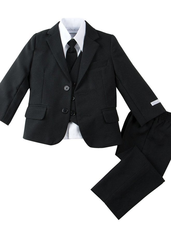 Spring Notion Baby Boys' Modern Fit Black Suit Set 24M - Image 1