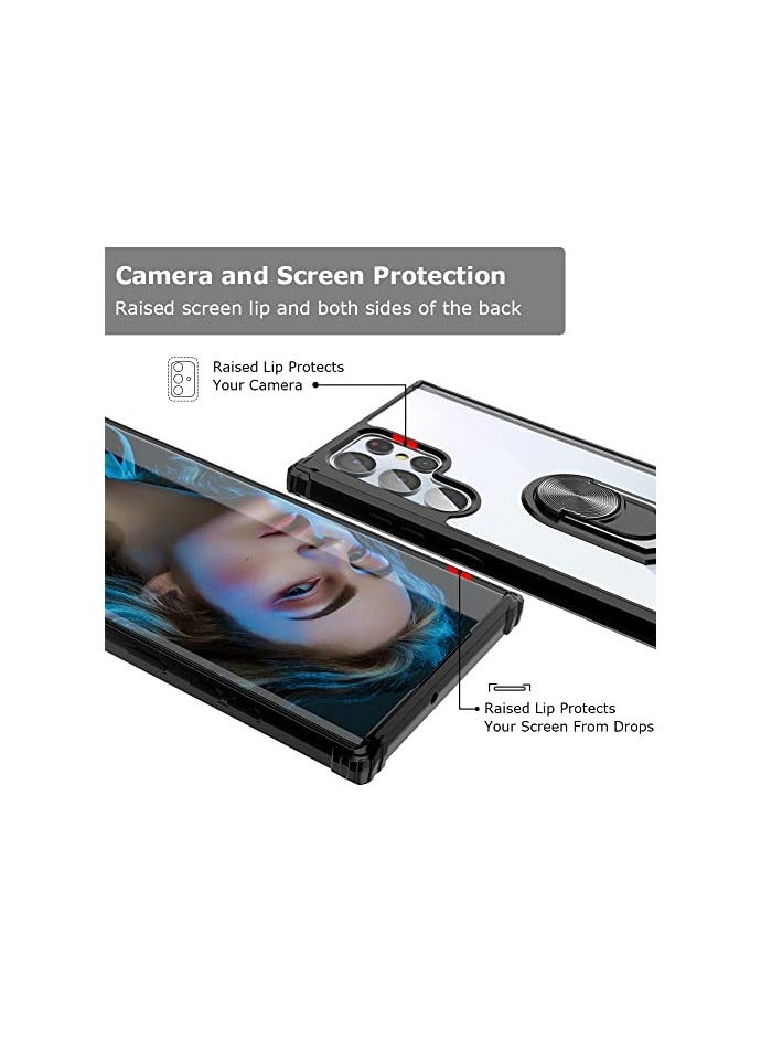 Rock Pow Protective Case Cover for Samsung Galaxy S22Ultra with Ring Holder Kickstand  - Image 4