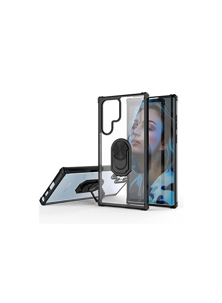 Rock Pow Protective Case Cover for Samsung Galaxy S22Ultra with Ring Holder Kickstand  - Image 1