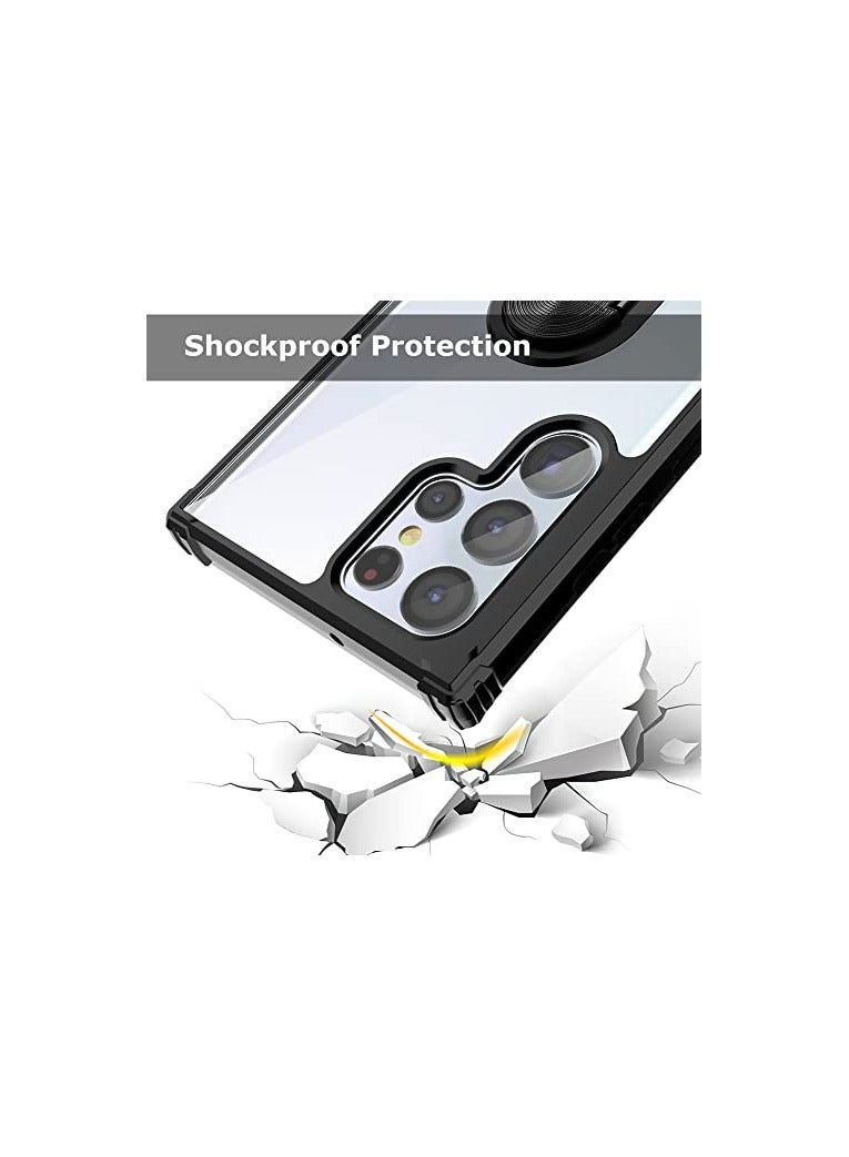 Protective Case Cover for Samsung Galaxy S22Ultra with Ring Holder Kickstand