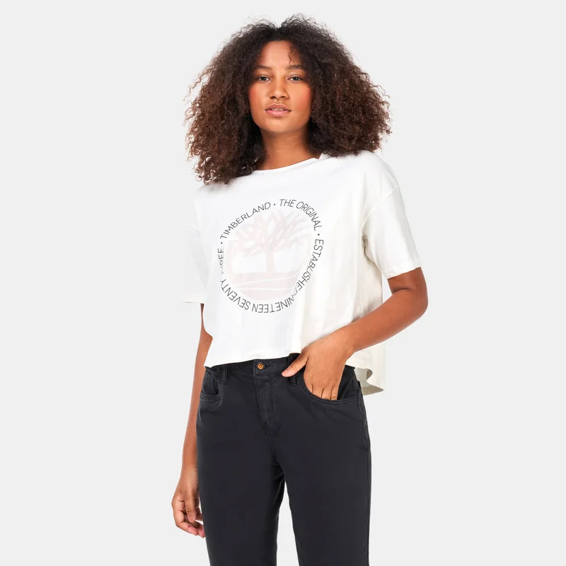 Timberland Women's Cropped Logo T-Shirt