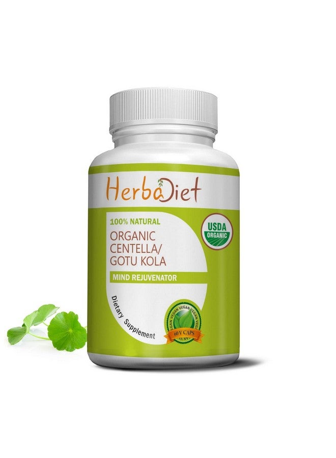 Herbadiet مسحوق سنتيلا أسياتيكا (غوتو كولا) براهمي العضوي؛ مكمل معتمد لتحسين الإدراك للرجال والنساء؛ مكمل دعم الذاكرة والتركيز؛ غير معدل وراثيًا (120 كبسولة) - Image 2