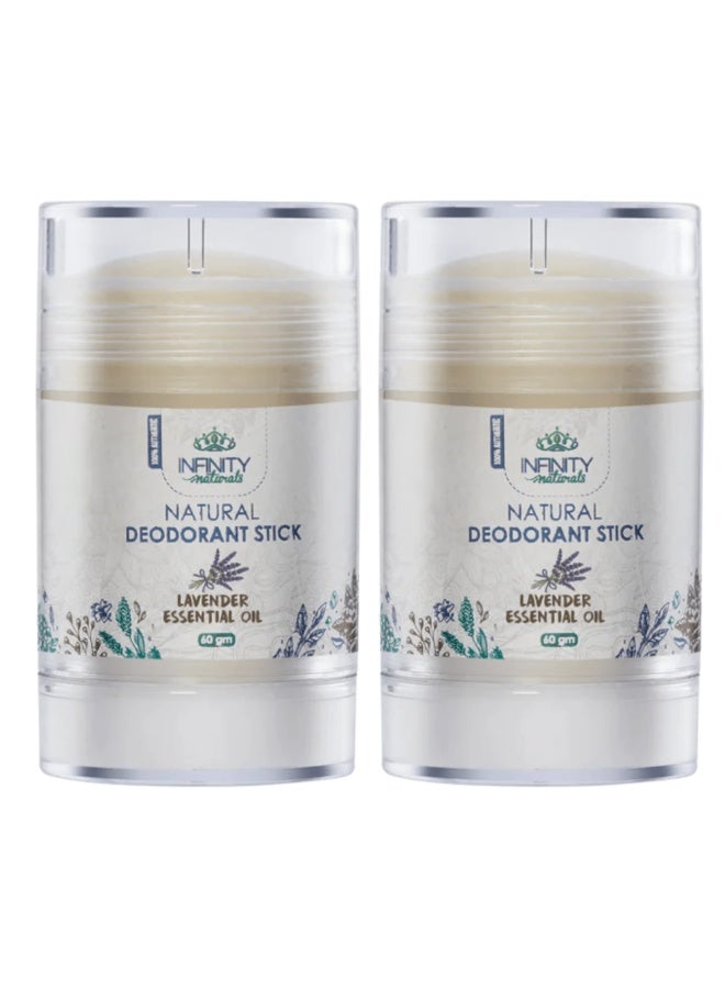 إينفينيتي انفنيتي ناتشورال ستيك مزيل العرق باللافندر 60 جم 1+1