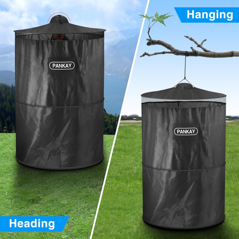 PANKAY Pop Up Privacy Tent, Portable Outdoor Camping Bathroom Toilet Tent, Collapsible Shelter for Camping & Emergency â€“ Lightweight & Sturdy, Easy Set Up, Foldable - with Carry Bag - Image 5
