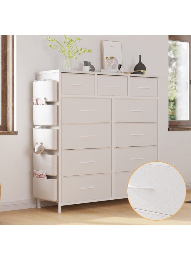 ACPLAY 11-Drawer Fabric Dresser with Side Pockets – Storage Chest with Metal Frame & Wooden Top for Bedroom, Closet, Living Room, Hallway  - Image 1