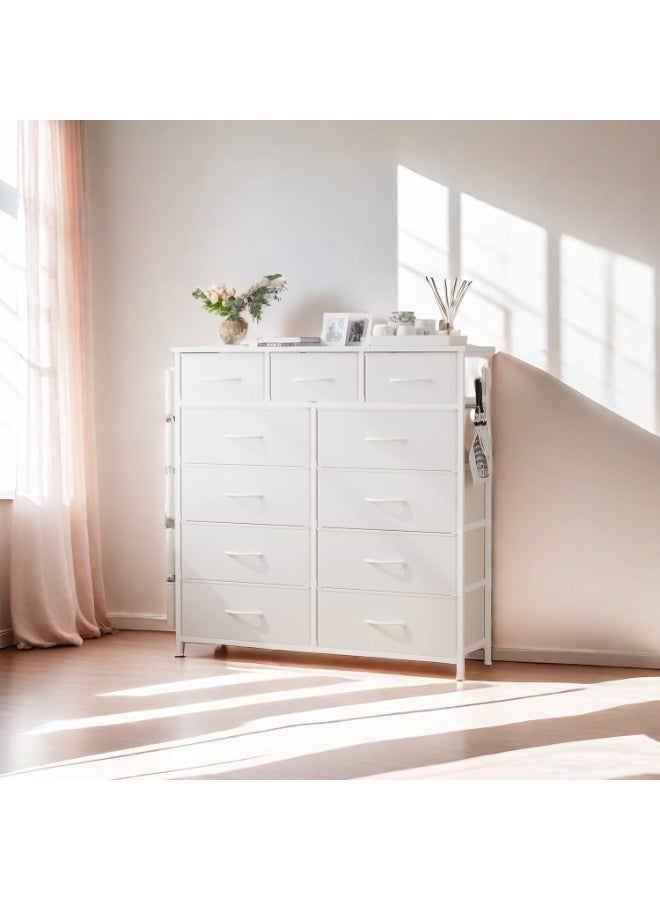ACPLAY 11-Drawer Fabric Dresser with Side Pockets – Storage Chest with Metal Frame & Wooden Top for Bedroom, Closet, Living Room, Hallway  - Image 2