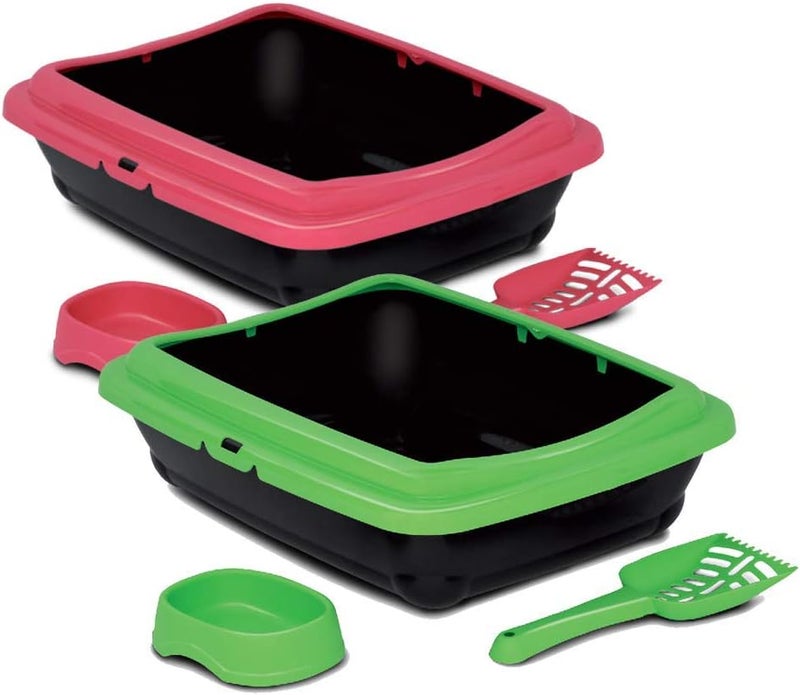 MP Bergamo Birba Kit Litter Box with Bowl and Scoop, Assorted Colors - Image 3