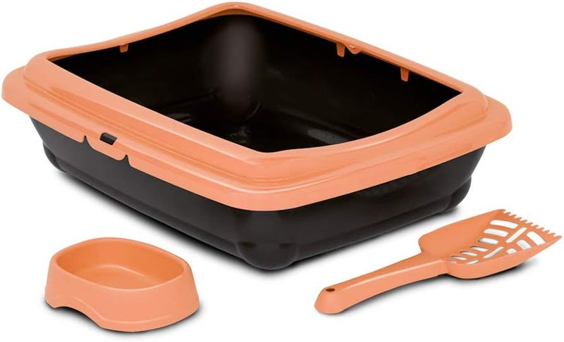 MP Bergamo Birba Kit Litter Box with Bowl and Scoop, Assorted Colors - Image 4