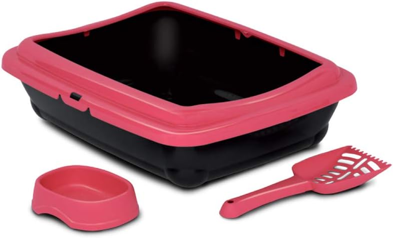 MP Bergamo Birba Kit Litter Box with Bowl and Scoop, Assorted Colors - Image 1
