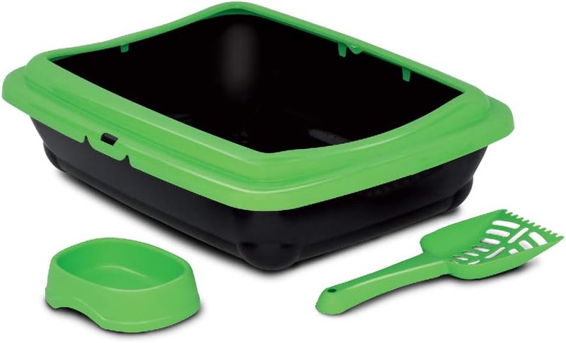 MP Bergamo Birba Kit Litter Box with Bowl and Scoop, Assorted Colors - Image 2